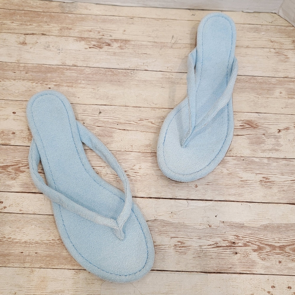 New Reformation Terry Blossom thong sandals